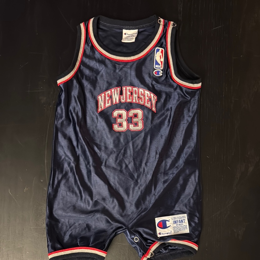 Vintage Champion New Jersey Marbury Infant Romper